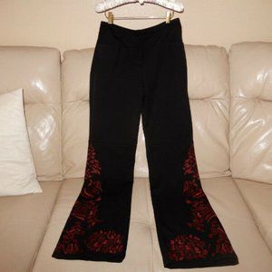 NWOTAuth.ST.JOHN EVENING RED METALLIC THREAD PANTS
